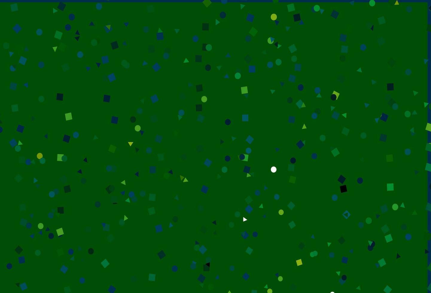 hellblauer, grüner Vektorhintergrund mit Dreiecken, Kreisen, Würfeln. vektor