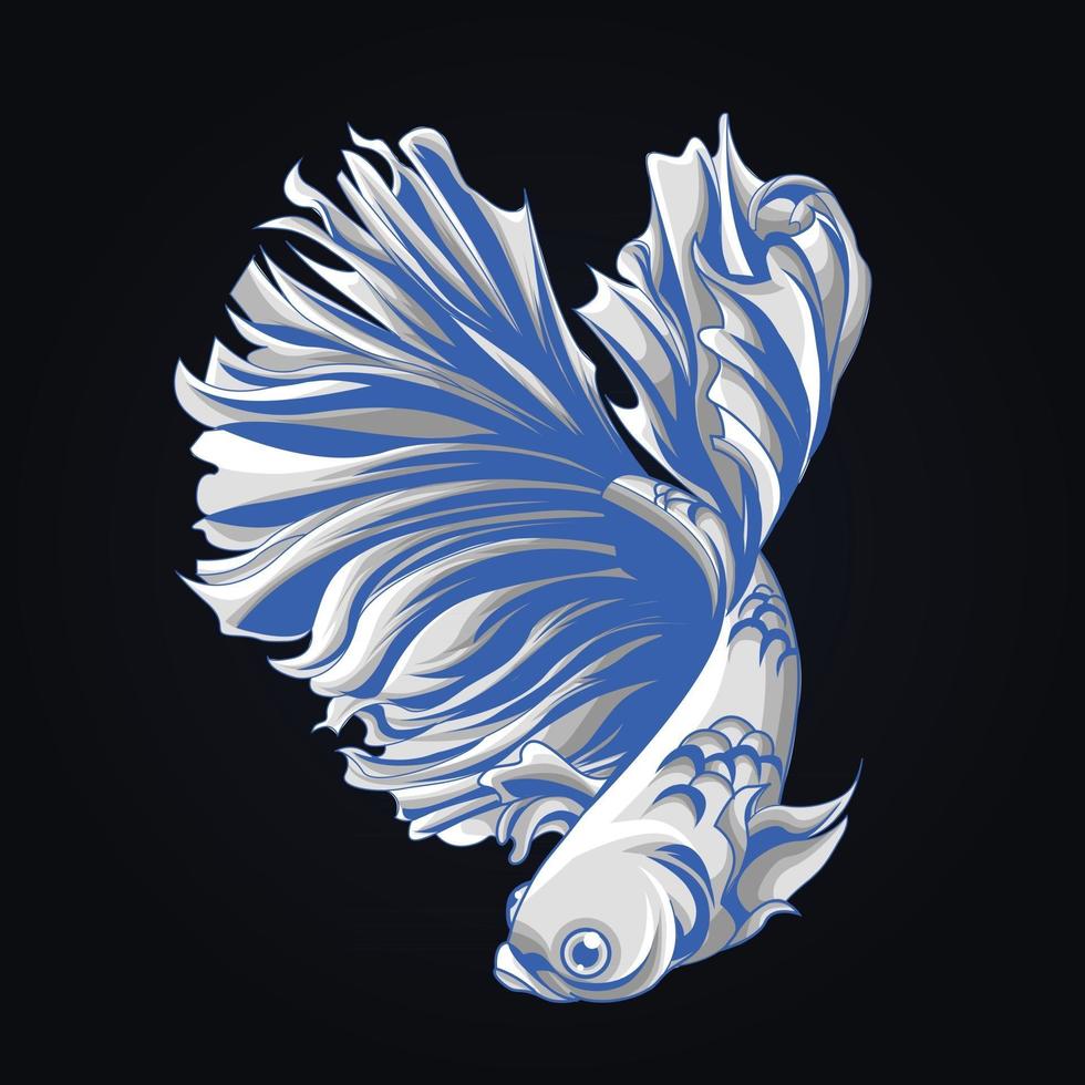 Betta Fisch Maskottchen Logo Vektor-Illustration vektor