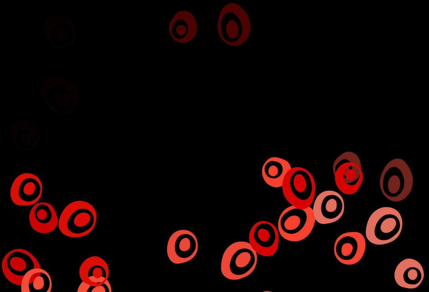 mörk röd vektor layout med cirkel former.