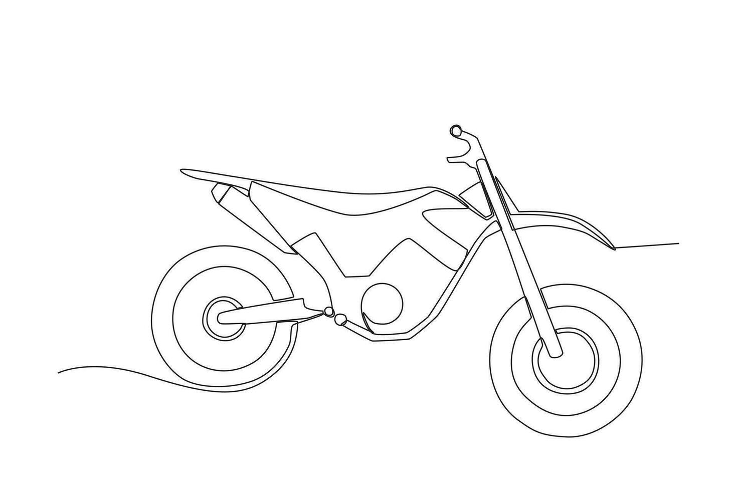 Seite Aussicht von ein Motorrad vektor