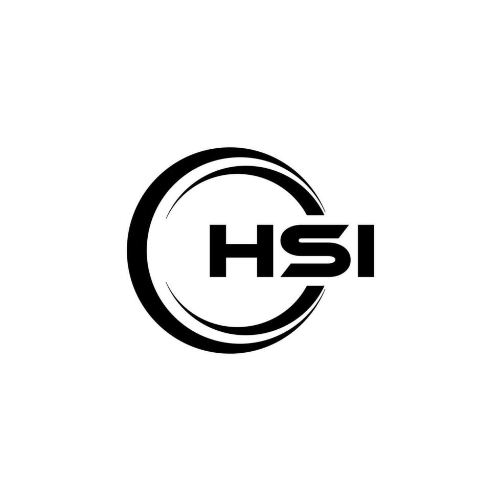 hsi brev logotyp design, inspiration för en unik identitet. modern elegans och kreativ design. vattenmärke din Framgång med de slående detta logotyp. vektor