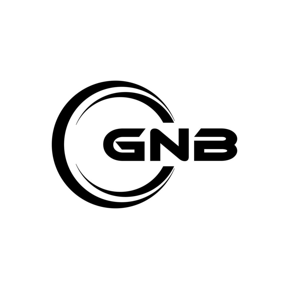 gnb logotyp design, inspiration för en unik identitet. modern elegans och kreativ design. vattenmärke din Framgång med de slående detta logotyp. vektor