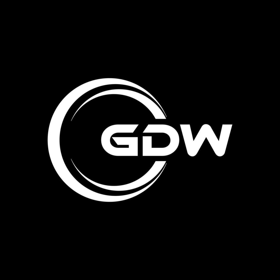 gdw logotyp design, inspiration för en unik identitet. modern elegans och kreativ design. vattenmärke din Framgång med de slående detta logotyp. vektor