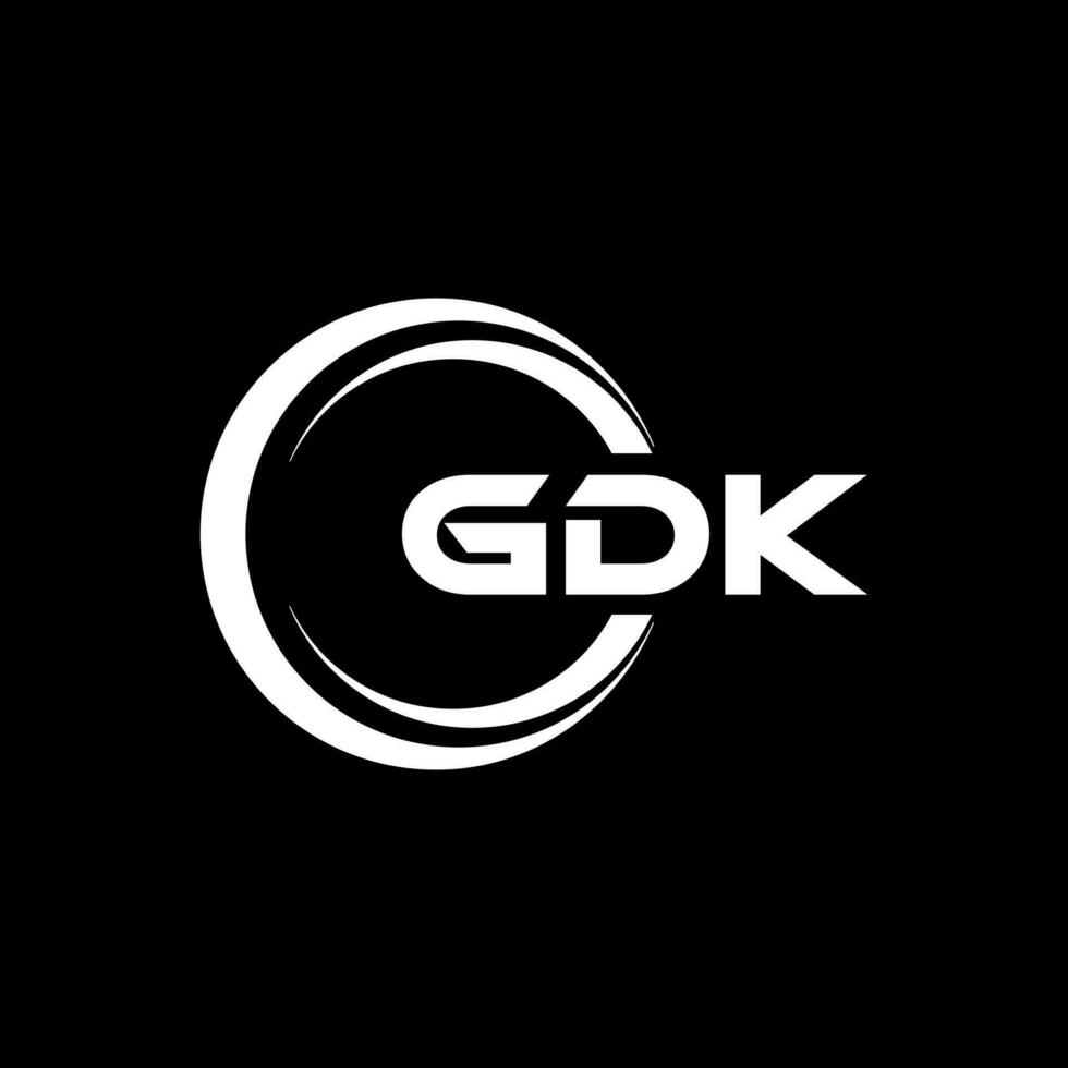 gdk logotyp design, inspiration för en unik identitet. modern elegans och kreativ design. vattenmärke din Framgång med de slående detta logotyp. vektor