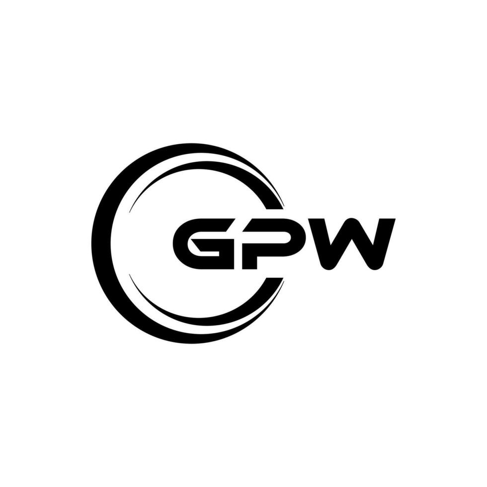 gpw Logo Design, Inspiration zum ein einzigartig Identität. modern Eleganz und kreativ Design. Wasserzeichen Ihre Erfolg mit das auffällig diese Logo. vektor