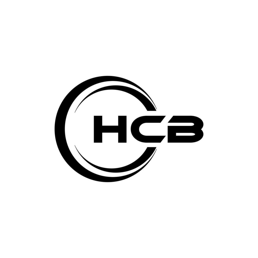 hcb brev logotyp design, inspiration för en unik identitet. modern elegans och kreativ design. vattenmärke din Framgång med de slående detta logotyp. vektor