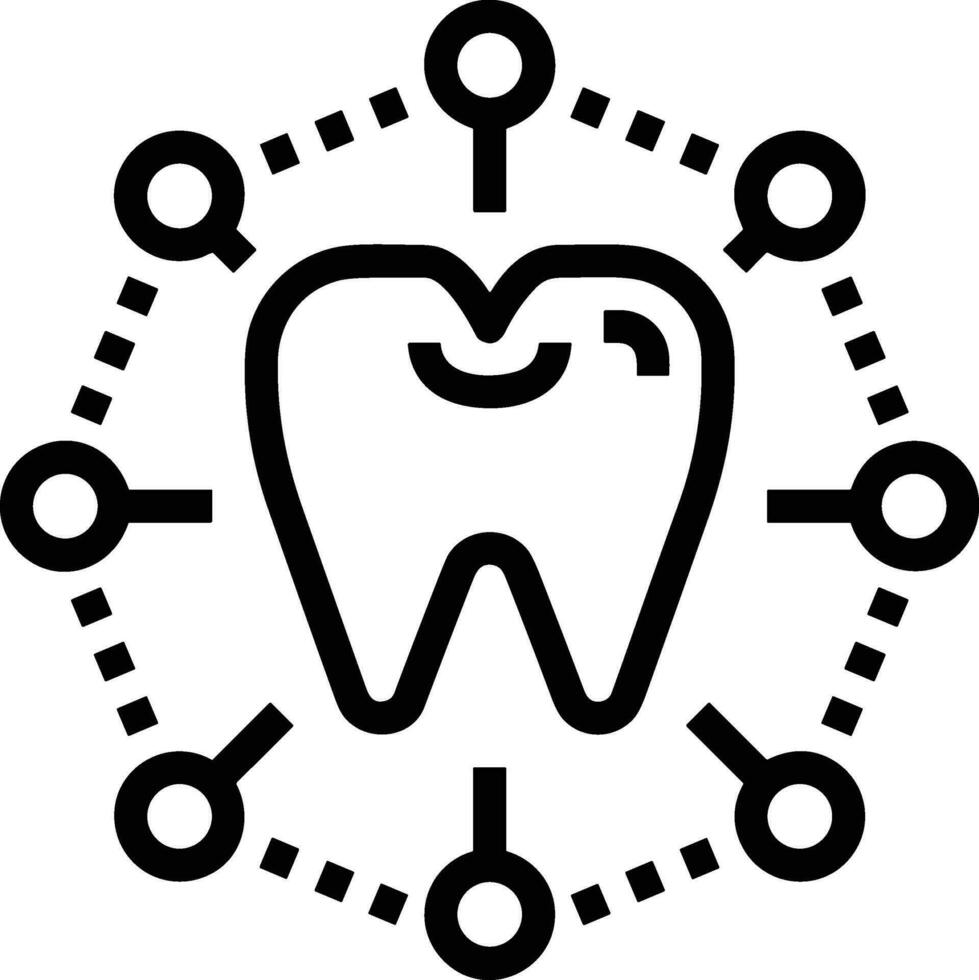 Zahn Zahnarzt Symbol Symbol Bild Vektor. Illustration von das Dental Medizin Symbol Design Grafik Bild vektor