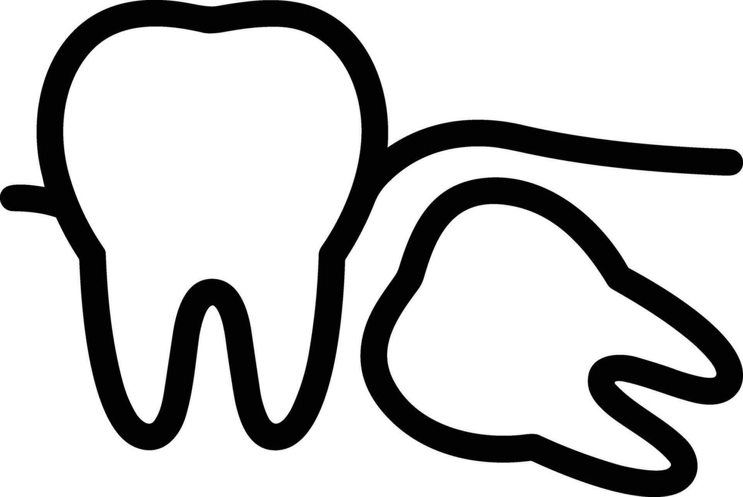 Zahn Zahnarzt Symbol Symbol Bild Vektor. Illustration von das Dental Medizin Symbol Design Grafik Bild vektor