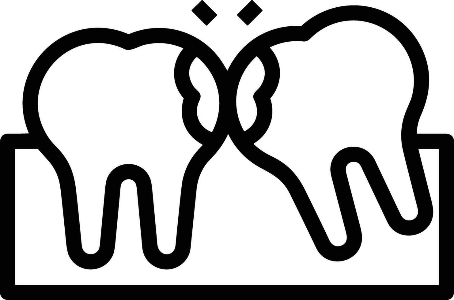 Zahn Zahnarzt Symbol Symbol Bild Vektor. Illustration von das Dental Medizin Symbol Design Grafik Bild vektor