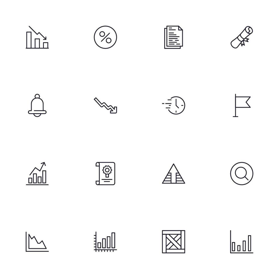 företag linje ikon uppsättning. samling av handel uotline suckar för webb design, mobil app, ui design, etc. mörk blå linje symbol av finansiera på vit bakgrund. vektor