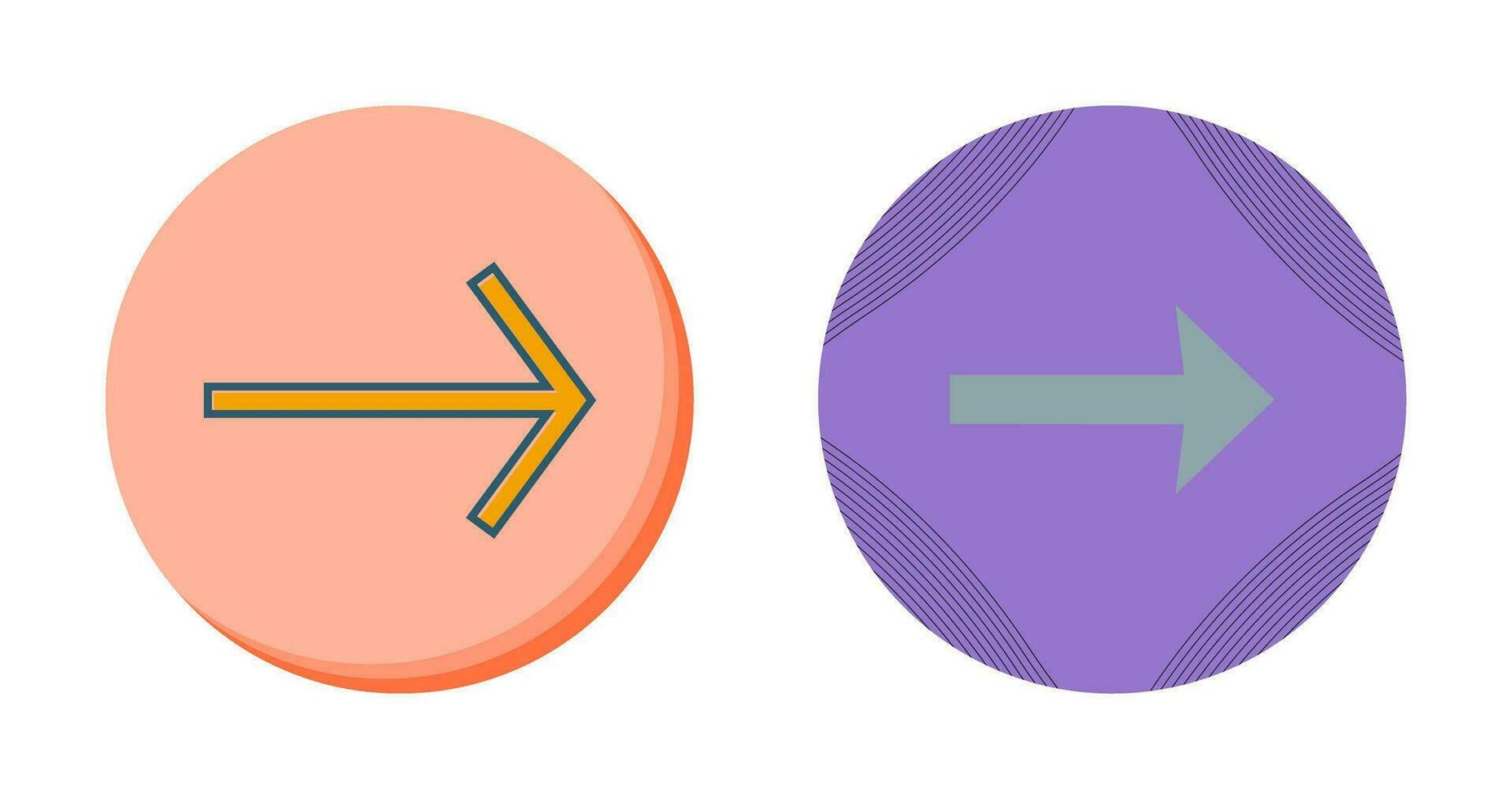 Vektorsymbol mit Pfeil nach rechts hinten vektor