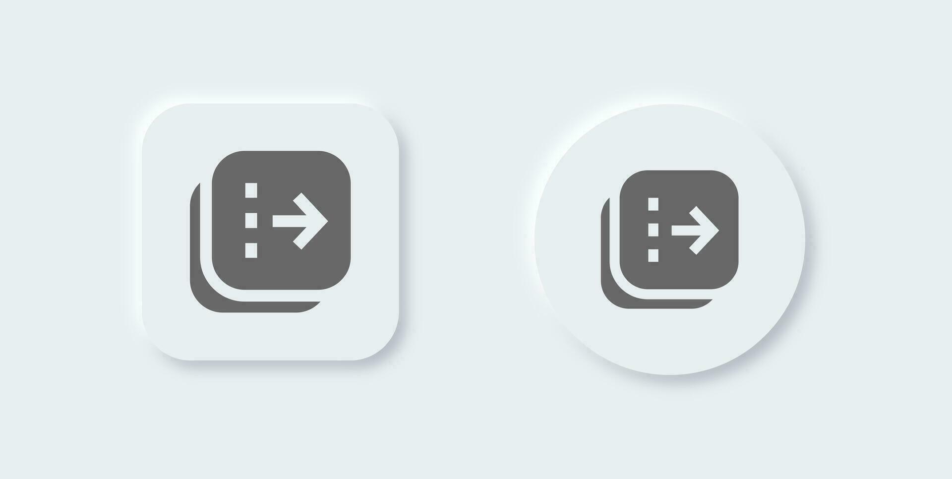 flip fast ikon i neomorf design stil. pil växla tecken vektor illustration.