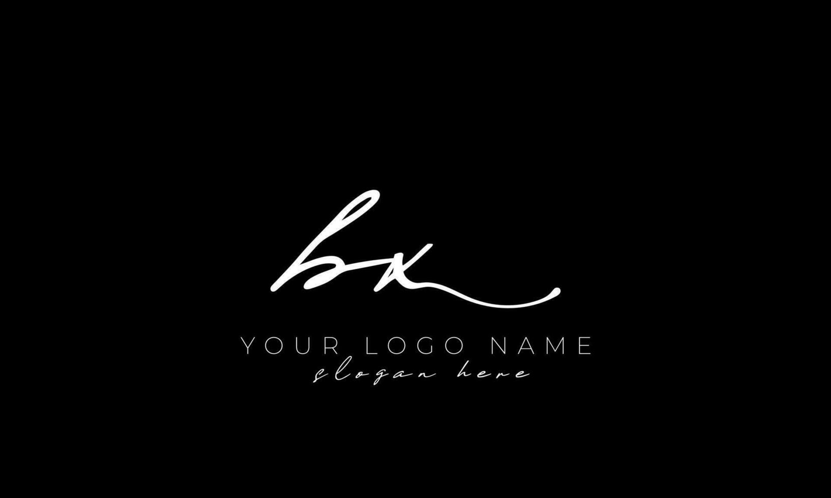 handstil brev bx logotyp design. bx logotyp design fri vektor mall