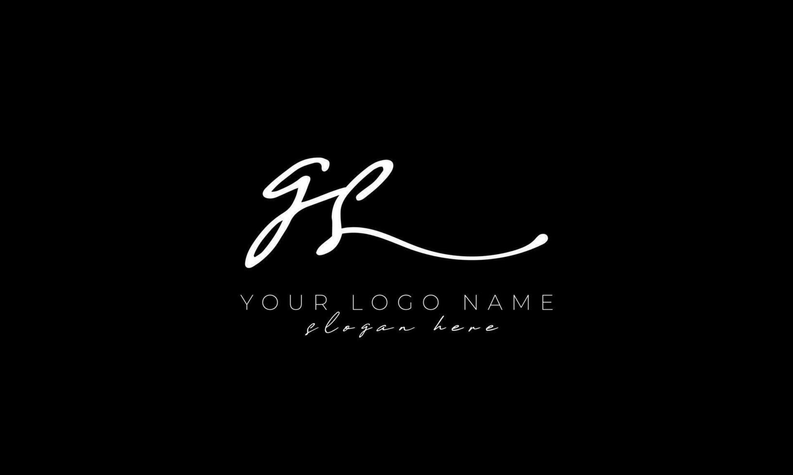 handstil brev gs logotyp design. gs logotyp design fri vektor mall