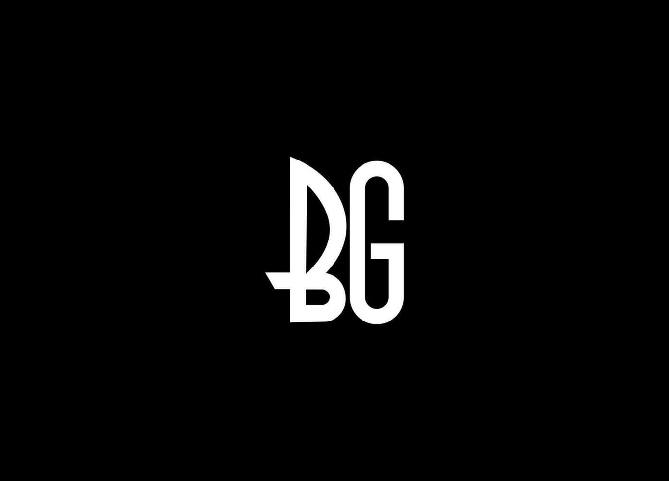 bg brev logotyp design och första logotyp vektor