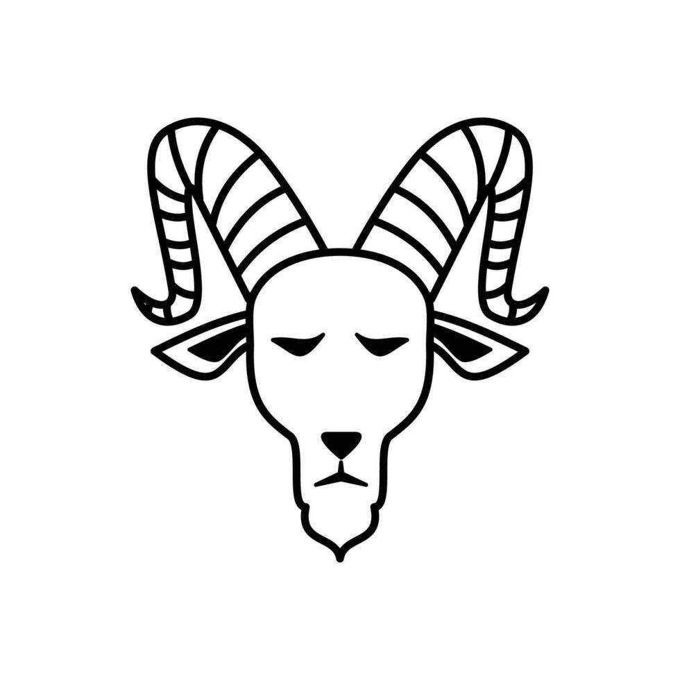 capricorn zodiaken tecken logotyp ikon isolerat horoskop symbol vektor illustration