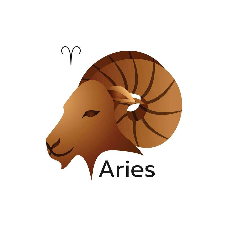 Widder Tierkreis Zeichen Logo Symbol isoliert Horoskop Symbol Vektor Illustration