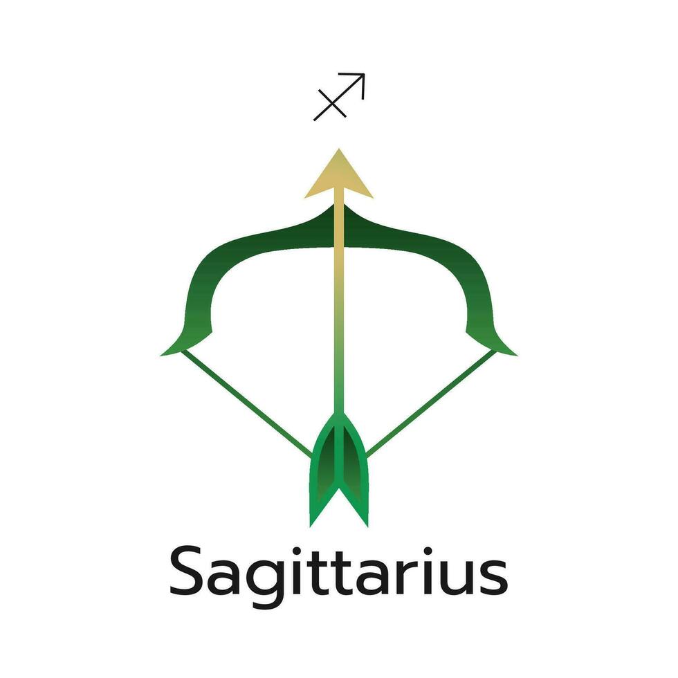 Schütze Tierkreis Zeichen Logo Symbol isoliert Horoskop Symbol Vektor Illustration