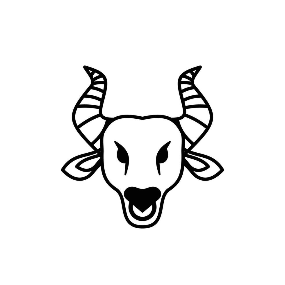 Stier Tierkreis Zeichen Logo Symbol isoliert Horoskop Symbol Vektor Illustration