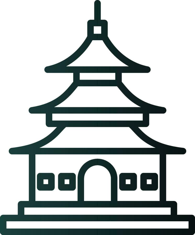 asiatisch Tempel Vektor Symbol Design