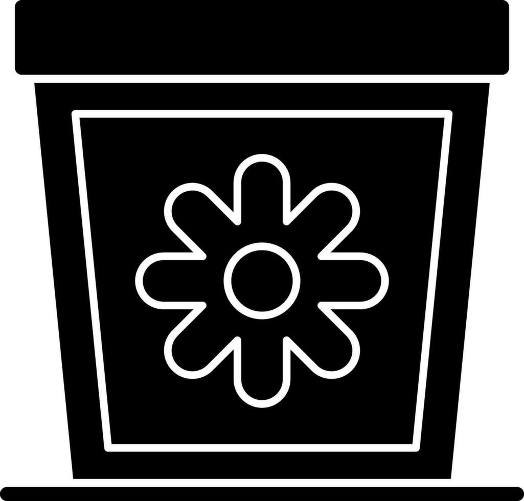 Pflanze Topf Vektor Symbol Design