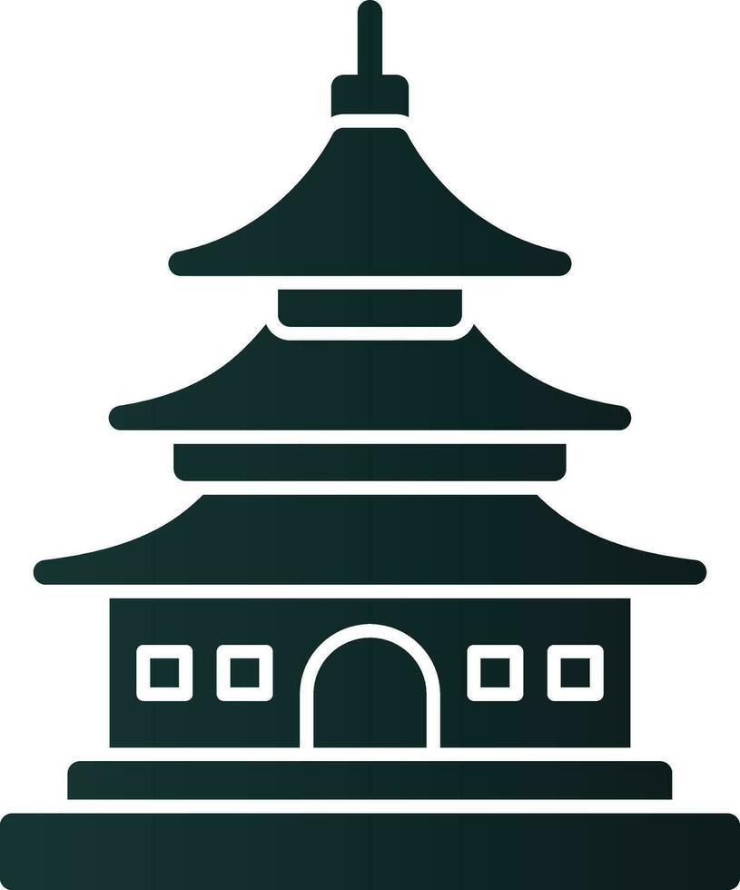 asiatisch Tempel Vektor Symbol Design