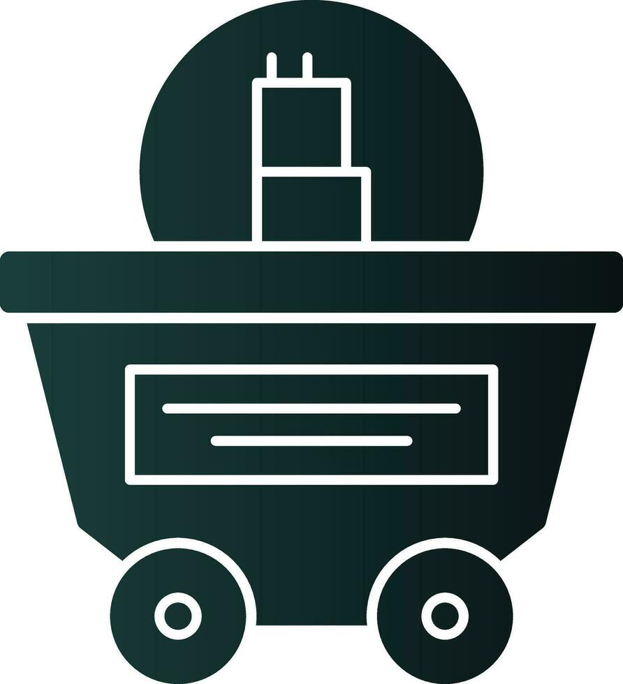 Bergwerk Wagen Vektor Symbol Design