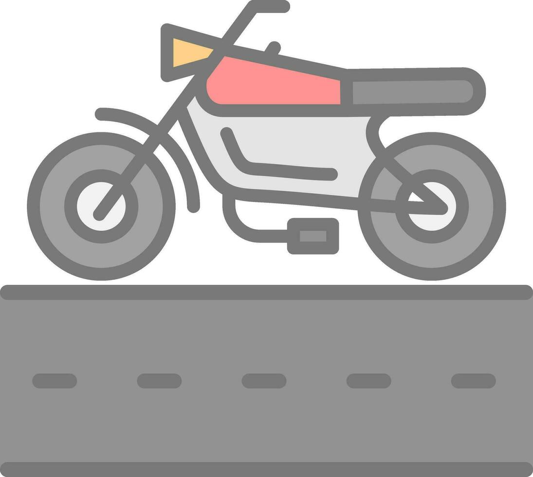 Motorrad Fahrbahn Vektor Symbol Design