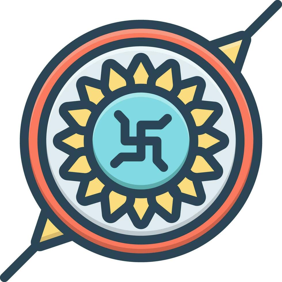 Farbe Symbol zum Rakshabandhan vektor