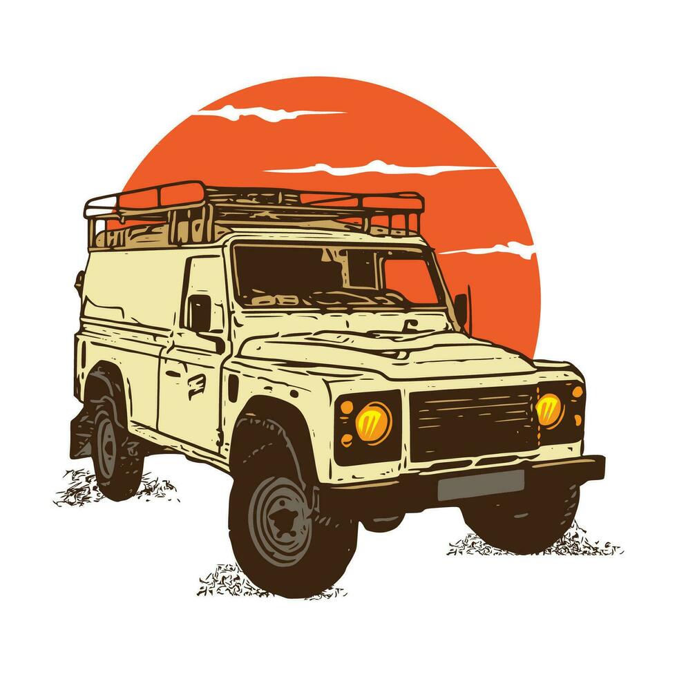 Offroad Fahrzeug im Vektor Illustration, perfekt zum Offroad Fall, Verein Logo und t Hemd Design