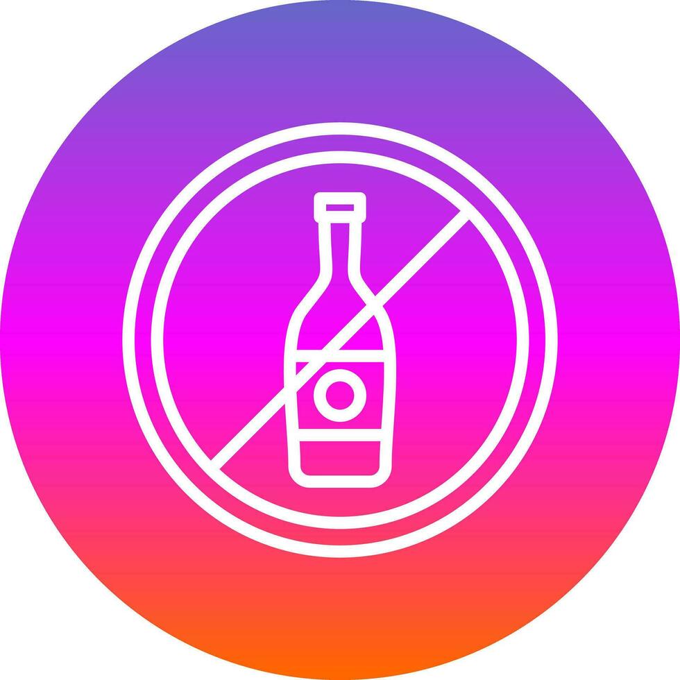 Nein Alkohol Vektor Symbol Design