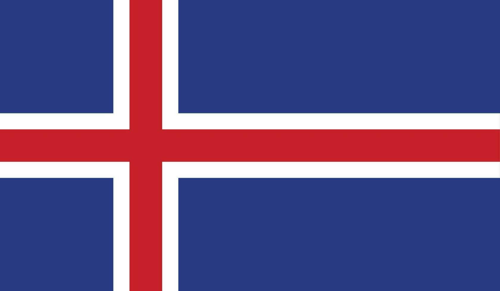 Flagge von Island vektor