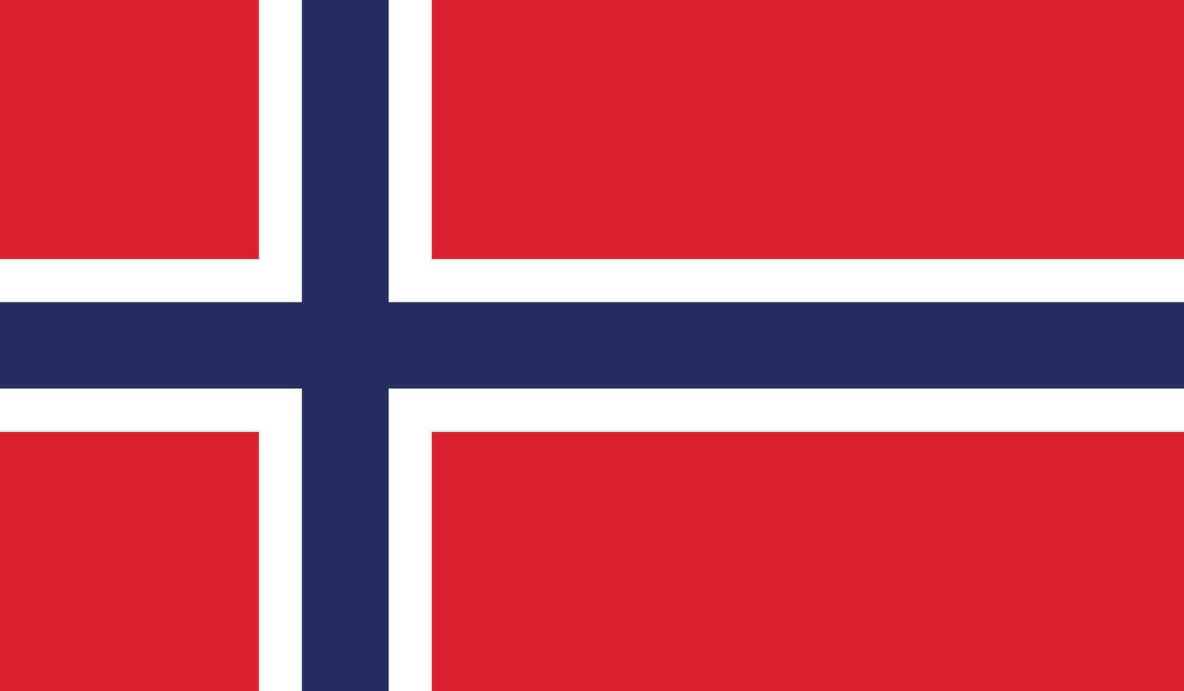 Flagge von Norwegen nor vektor