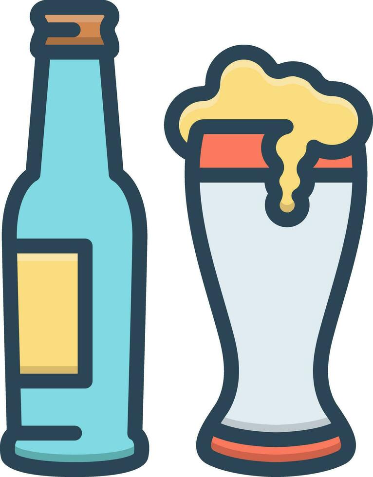 Färg ikon för öl vektor