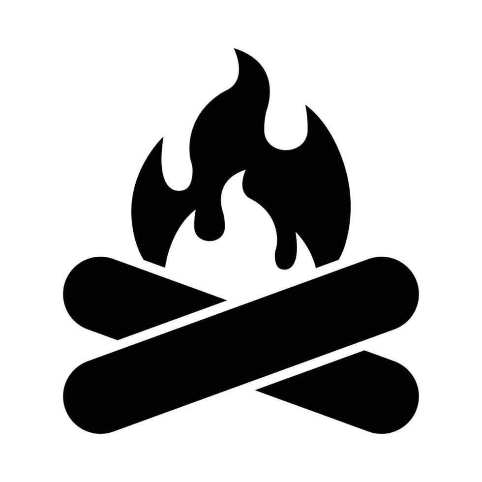 Lagerfeuer Vektor Glyphe Symbol zum persönlich und kommerziell verwenden.