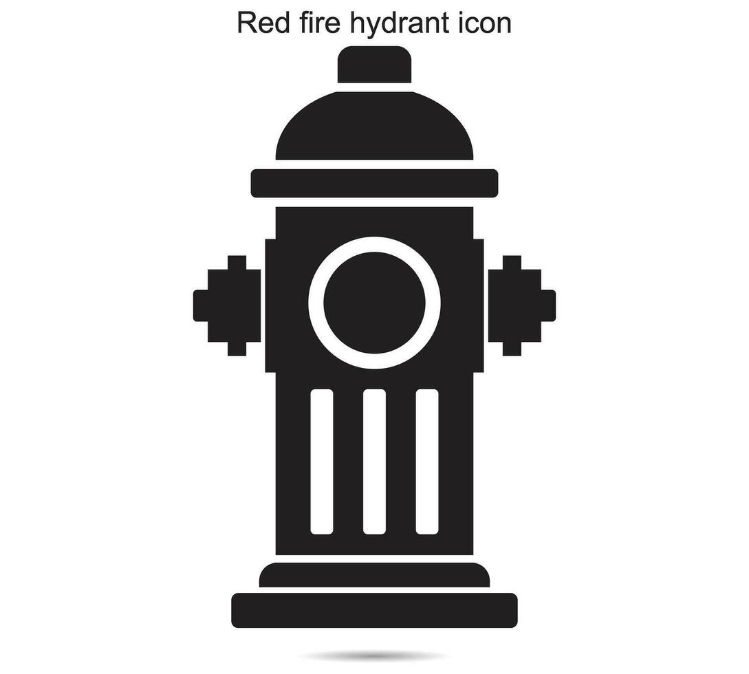 rot Feuer Hydrant Symbol, Vektor Illustration