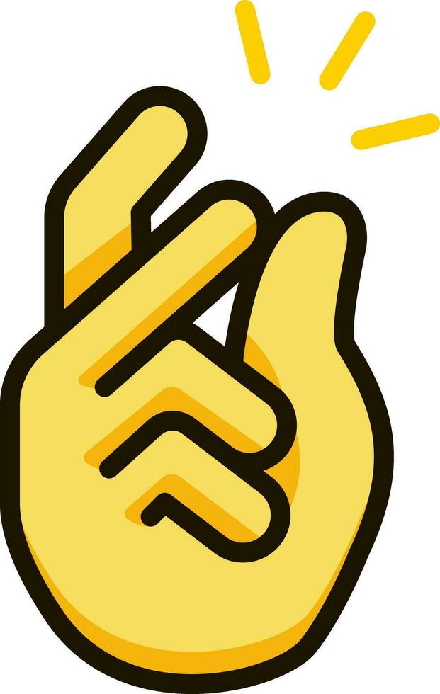 lätt finger ikon emoji klistermärke vektor