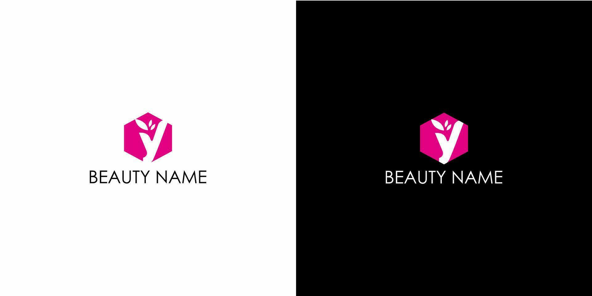 ikoniska y minimalistisk för skönhet logotyp vektor