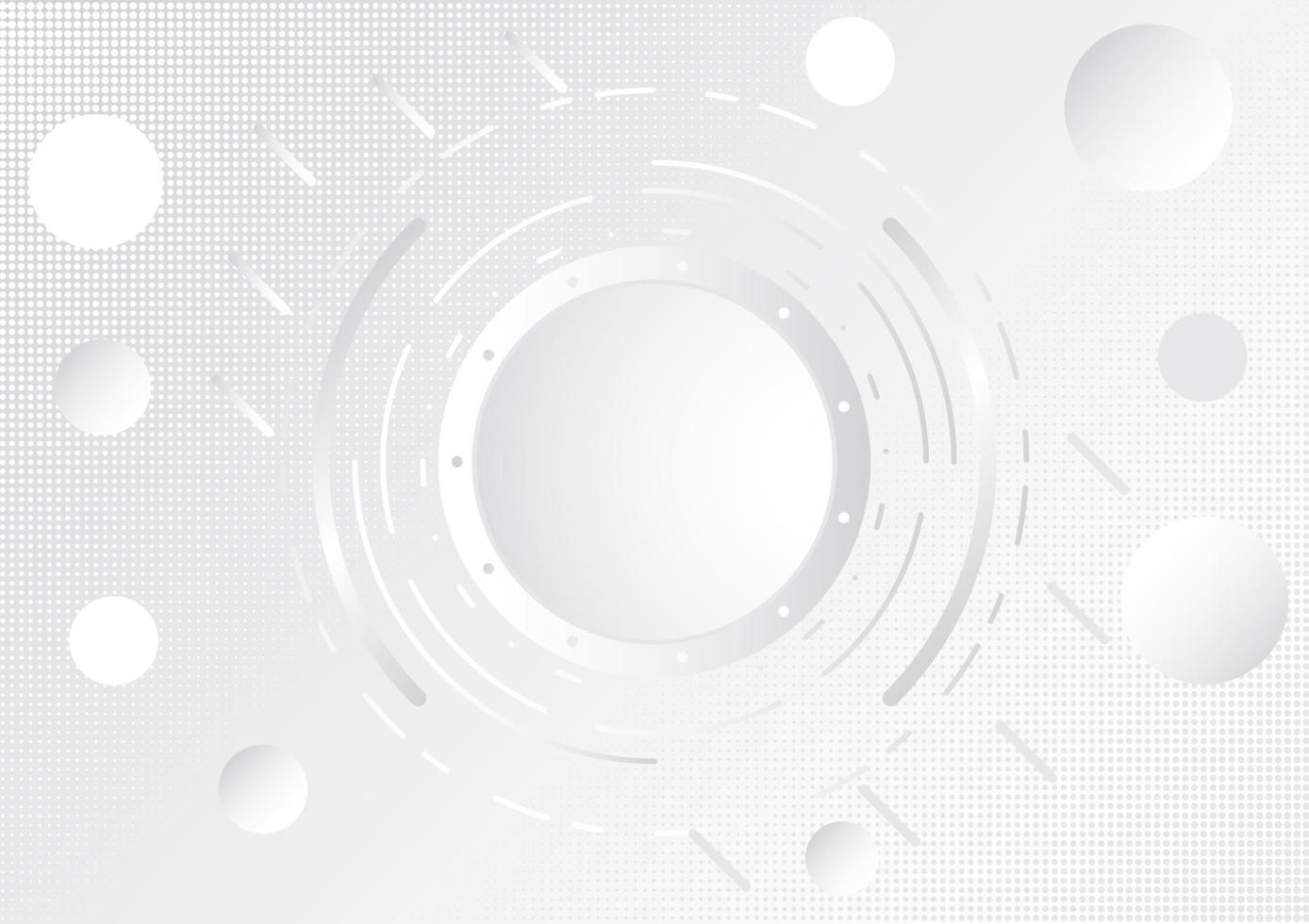 weißer Hud-Kreis. abstrakter futuristischer Hintergrund vektor