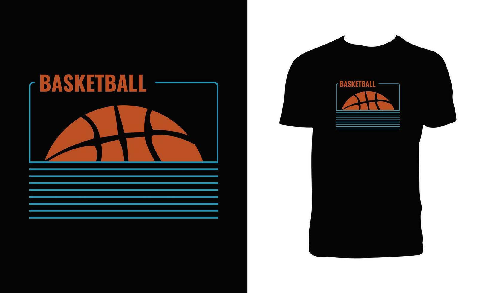 Basketball-Vektor-T-Shirt-Design vektor