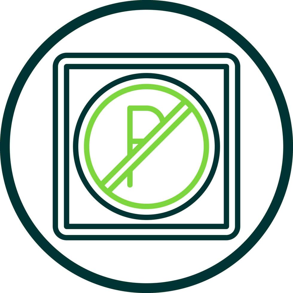 Nein Parkplatz Vektor Symbol Design