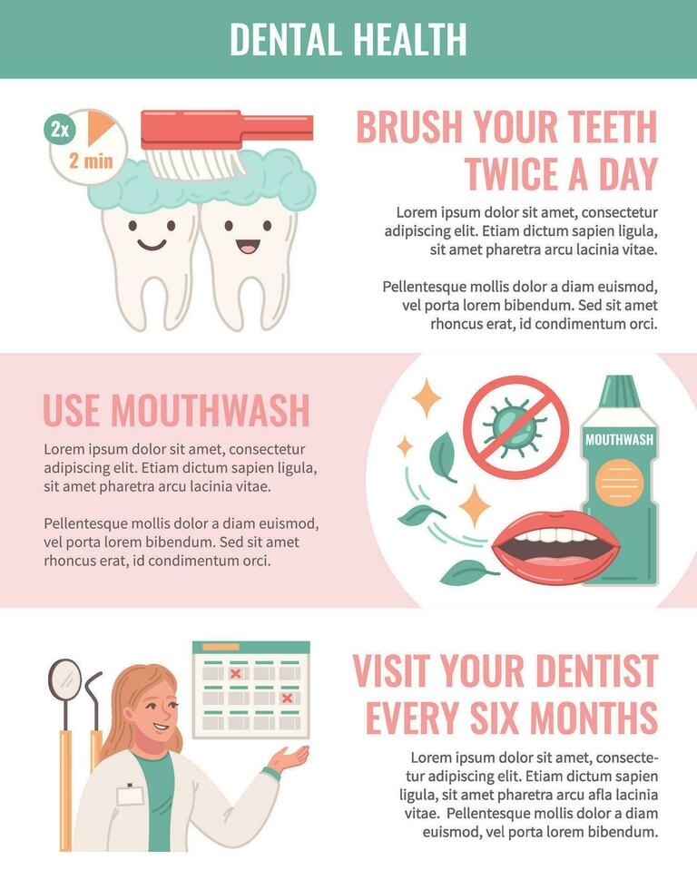 dental hälsa infographics vektor