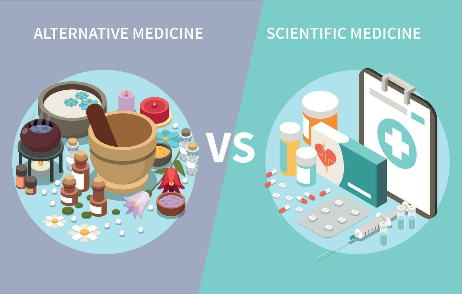 alternativ vetenskaplig medicin sammansättning vektor