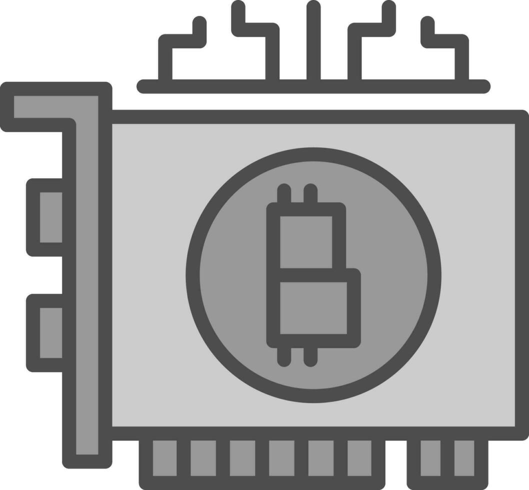 Bitcoin Bergbau Vektor Symbol Design