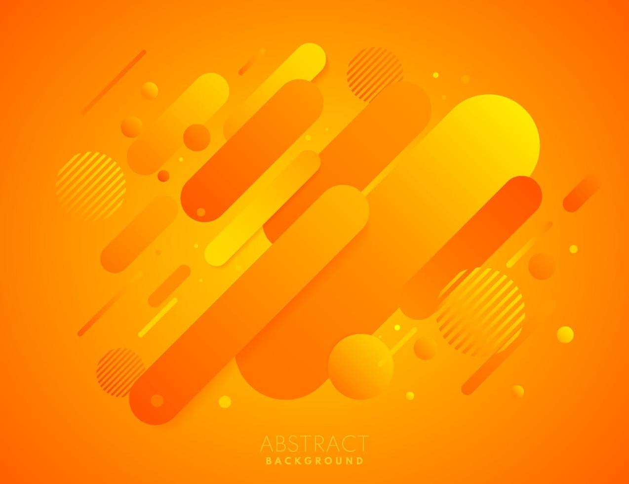 abstrakte gelbe und orange geometrische abgerundete Linie diagonaler dynamischer überlappender Hintergrund. minimales Bewegungsdesign. Vektor-Illustration vektor