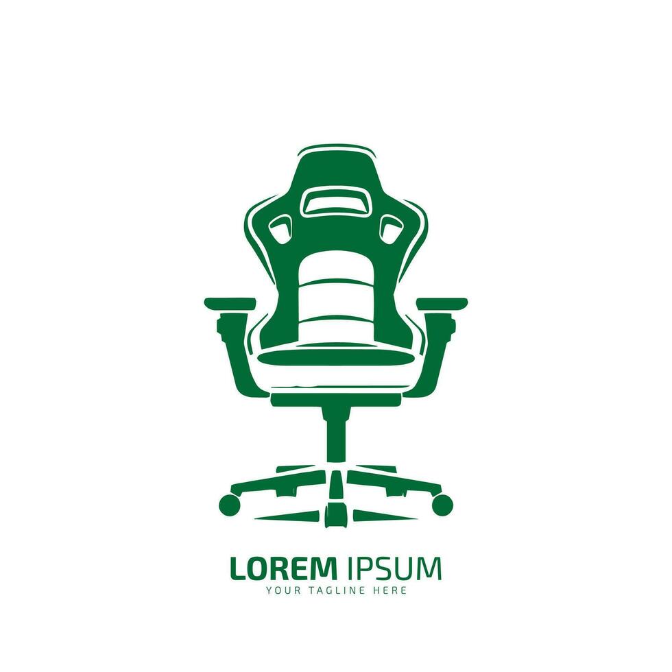 en logotyp av stol, kontor stol ikon, bekväm stol vektor silhuett isolerat