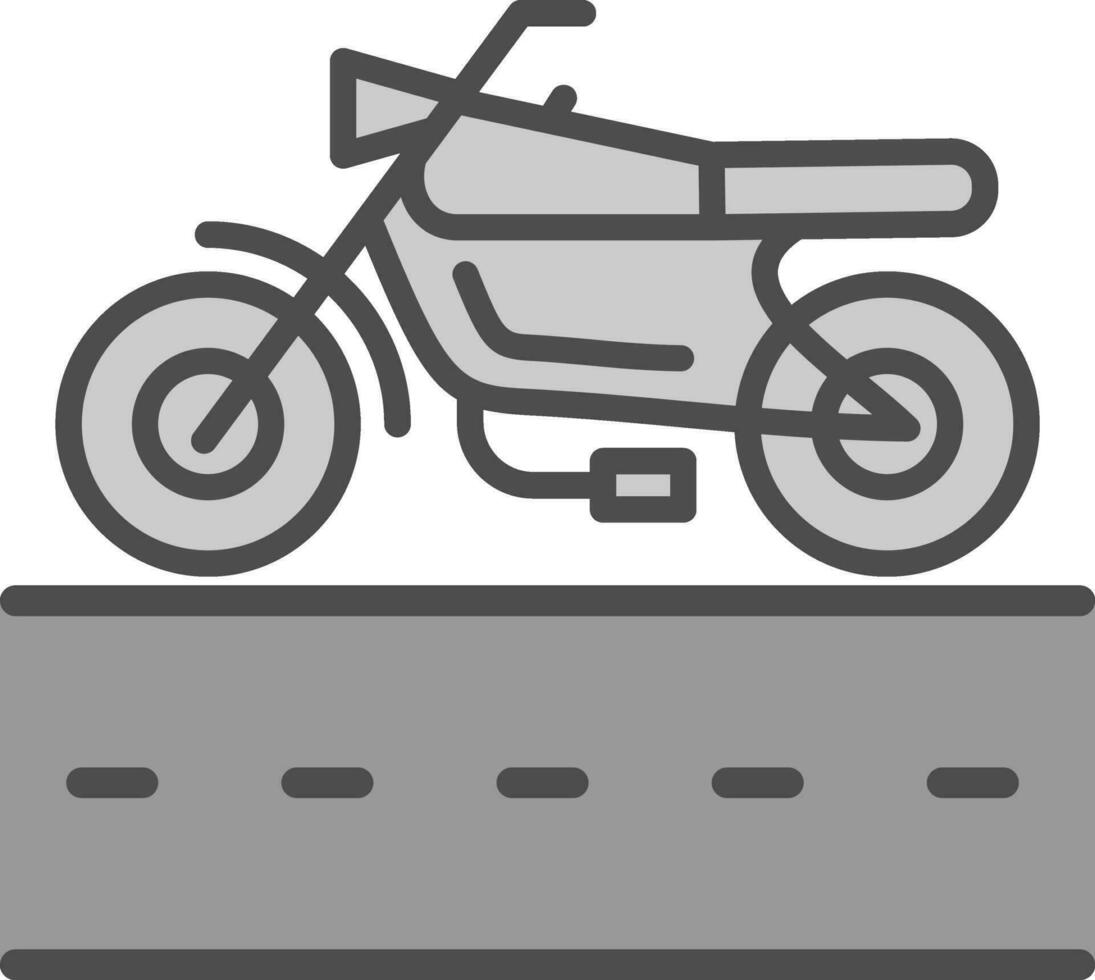 Motorrad Fahrbahn Vektor Symbol Design