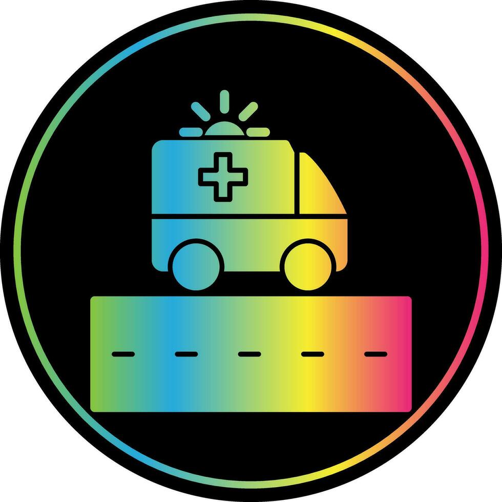 ambulans körfält vektor ikon design