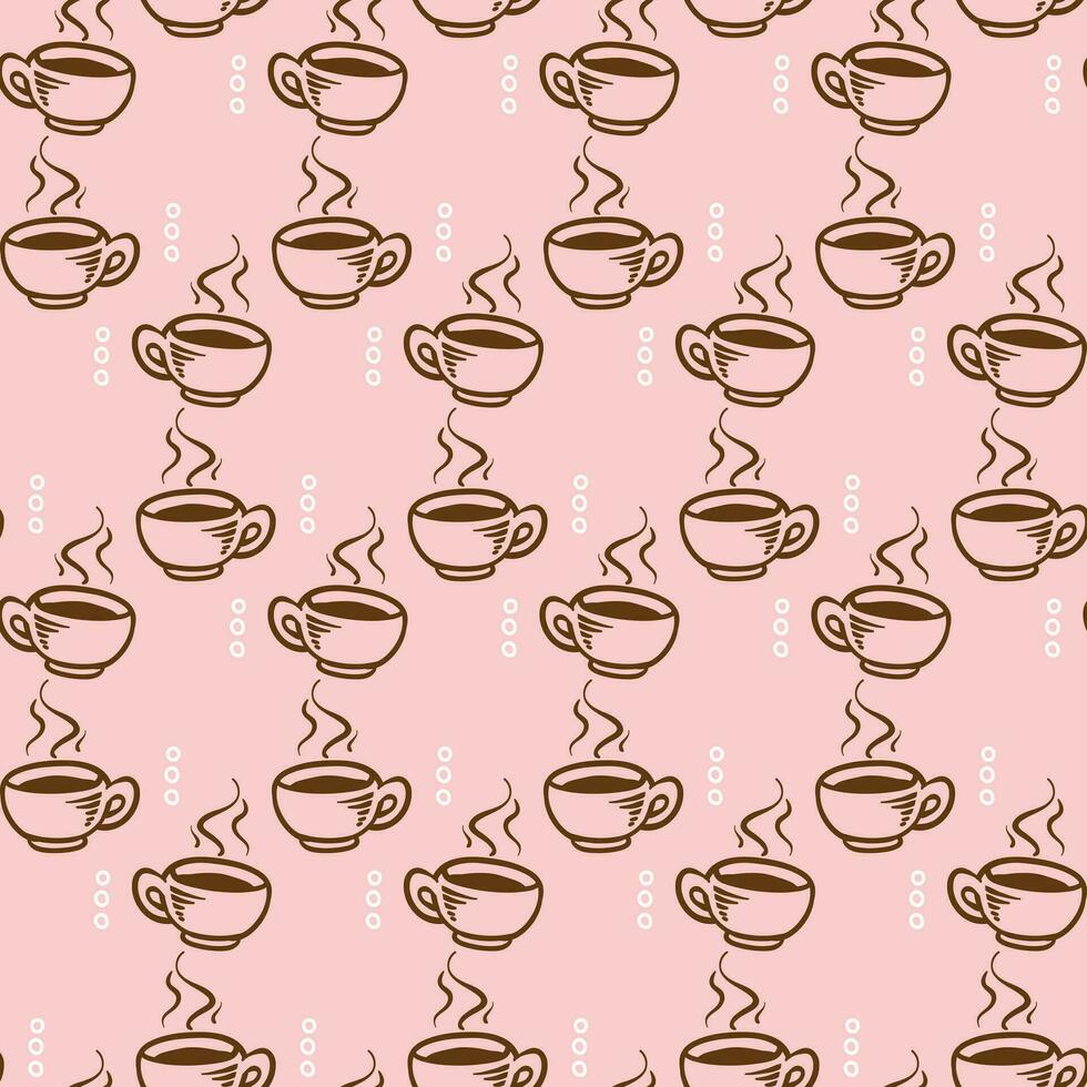 International Kaffee Tag Muster Design vektor