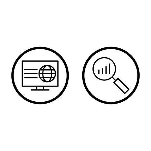 Satz von Vector SEO Search Engine Optimization Icons